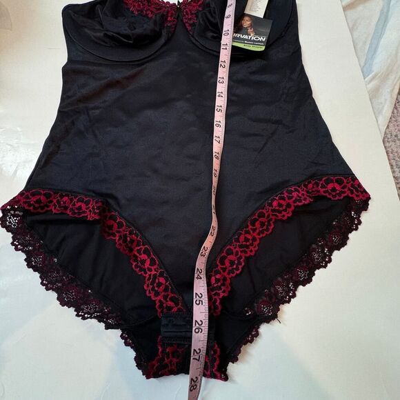 Curvation Body Shaper Lingerie Queen Latifah Shapewear Black Red 42C - Picture 10 of 10
